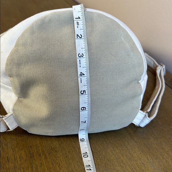 Sailor Ditty Unbranded Canvas Drawstring Bucket Backpack Beige & White. Nautical - Picture 7 of 9